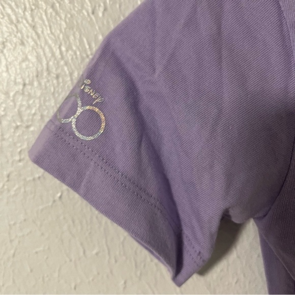 Gap X Disney Girls Size 5 Years Purple Iridescent , Short Sleeve Tee  Mickey - Picture 5 of 8